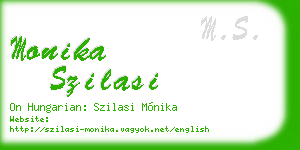 monika szilasi business card