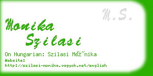 monika szilasi business card